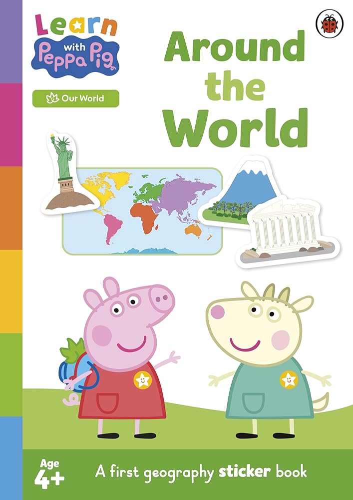 Learn with Peppa: Around the World sticker activity book cover image